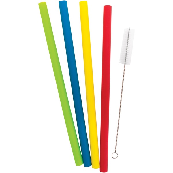 Starfrit Reusable Silicone Straws, Pack/4 092849-006-0000